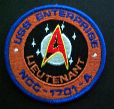 Star Trek PATCH USS ENTERPRISE Lieutenant NCC-1701 - A 3" Round