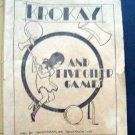 Vintage Krokay and 5 Other Games Transogram 1937 INSTRUCTIONS Booklet
