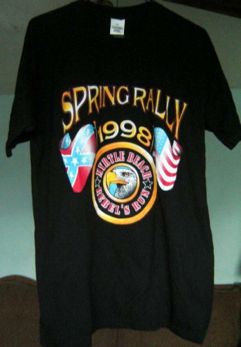 1998 MYRTLE BEACH Rebel Run Spring RALLY Black Tee T SHIRT Size Large