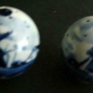 Vintage Ceramic SALT & PEPPER Shakers Delft Style Windmills Made in HOLLAND