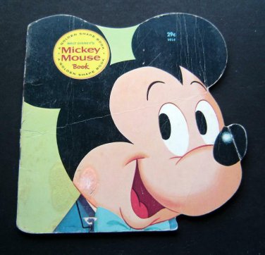 Mickey Mouse Golden Shape Childrens Book 1965 Golden Press Walt Disney