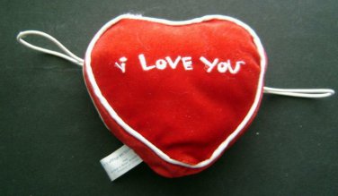 BABW Build A Bear Workshop Soft Red Valentines Heart I Love You & Hidden Pocket