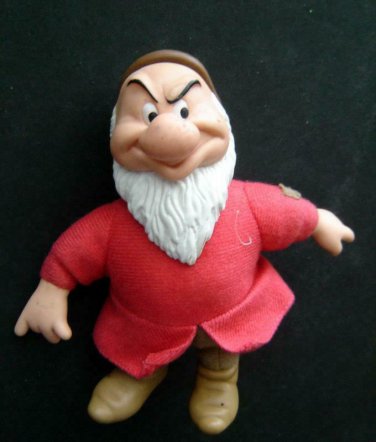 Walt DISNEY Snow White Dwarf GRUMPY Cloth Body Applause Figure 6" Tall
