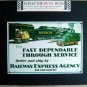 RAILWAY EXPRESS AGENCY Train Advertising Repro Collector Metal SIGN MOC 9 x 14