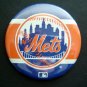 New York Mets Baseball Skyline Pin Orange and Blue Bands 3 1/2" Diameter