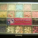 BEDAZZLE ME!  25 Different Types of BEADS & PENDANTS Mint Plastic Case Jewelry