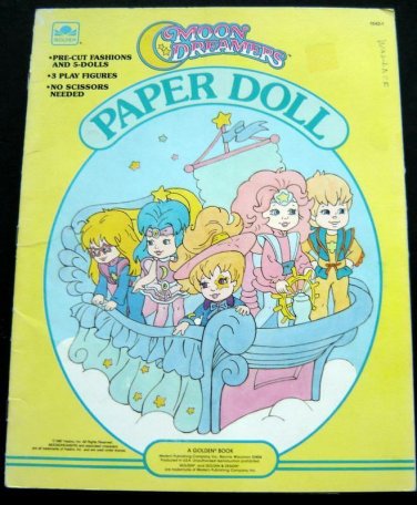 Moon Dreamers Paper Doll Golden Book 1987 Some Uncut Clothes with 5 Dolls
