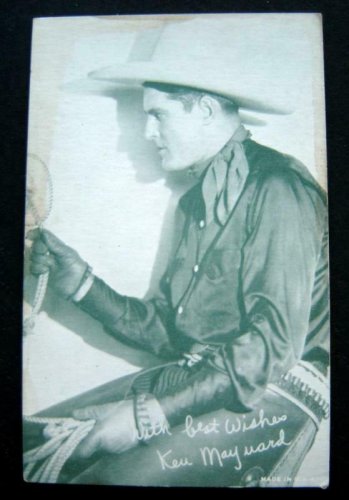 Arcade Exhibit Card 1960s Western Actor Ken MAYNARD