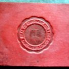 Vintage Carthage College Illinois 1910 Leather Seal Patch 2 1/2" by 2"