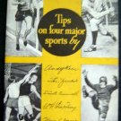 1935 BOOKLET Tips Four Major Sports Coaches Football Baseball Basketball Track