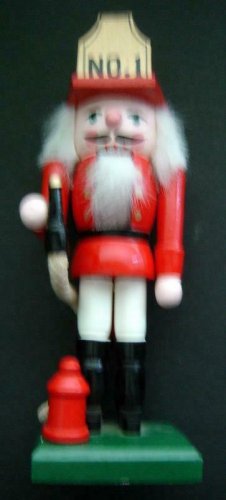 Kurt S ADLER Inc. NUTCRACKER Wood FIREMAN 9 1/2" Tall