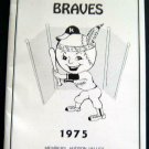 1975 KINGSTON BRAVES Minor League Program Booklet Hudson Valley NY Rookie League