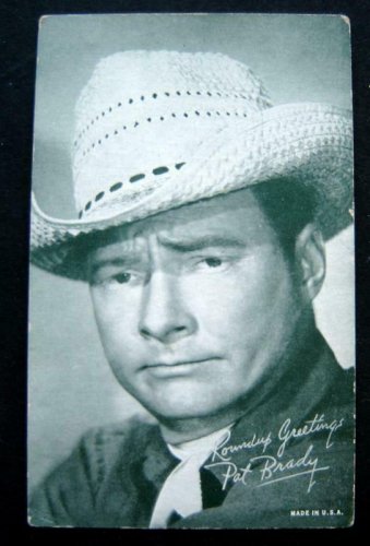 Arcade Exhibit Card 1960s Western Actor Pat BRADY