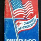1976 Boston RED SOX Media Information GUIDE 1975 AL Champions Cover