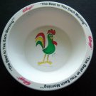 KELLOGG'S Corn Flakes Rooster Advertising Plastic Cereal BOWL Dish