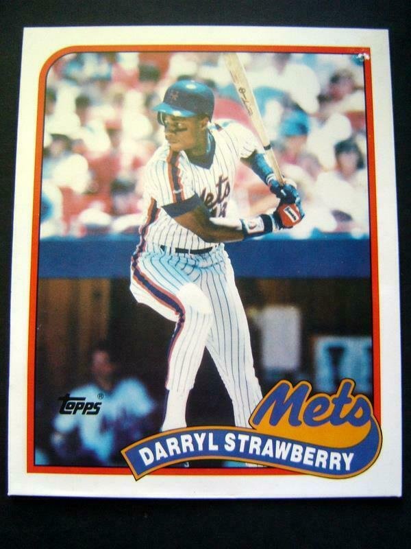 1989 Topps Baseball Card 300 Pocket Folder Ny Mets Darryl Strawberry