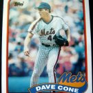 1989 Topps BASEBALL Card # 710 Pocket Folder NY METS David CONE