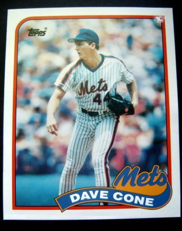 1989 Topps BASEBALL Card # 710 Pocket Folder NY METS David CONE