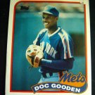 1989 Topps BASEBALL Card # 30 2 Pocket Folder NY METS Dwight GOODEN