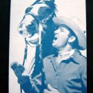 Arcade Exhibit Card 1960s Western Actor Gene AUTRY and CHAMP Fac. Autograph