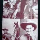 Arcade Exhibit Card 1960's Western Cowboy Actor ROGERS, AUTRY, BUFFALO BILL Brit