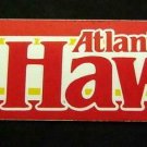 Atlanta HAWKS Basketball Bumper Sticker 11 1/4" x 3" Trench Mfg. 1989  USA