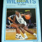 Dec 1988 NCAA VILLANOVA Wildcats vs TEMPLE Owls Official Mens BASKETBALL Program