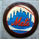 NY METS Skyline Logo 10 1/2" Round PLAQUE Plaster