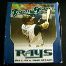 2006 Jonny GOMES Tampa Bay DEVIL RAYS in Box Stadium Promo 4/15/06 No Bat