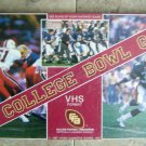 1987 VCR College Bowl GAME Football VHS Video Cassette Format SEALED