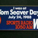 New York Mets Tom Seaver Day Bumper Sticker July 24th, 1988