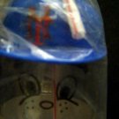 NY METS Plastic Cup with Flexible Straw Blue Helmet Smiley Face Shoes 5" Tall