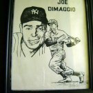 Joe DIMAGGIO Baseball Litho Print ART Original Signature - Artist Bernice Baglot
