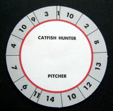 Cadaco All-Star Baseball Game Disk Catfish HUNTER Pitcher