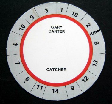 Cadaco All-Star Baseball Game Disk Gary CARTER Cather