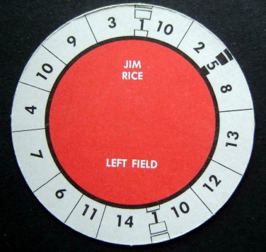 Cadaco All-Star Baseball Game Disk Jim RICE Left Field Red Center
