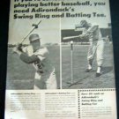 1970 Joe TORRE & Cleon JONES ADIRONDAK Bat Tee & Ring Ad B & W Page 10" x 13"