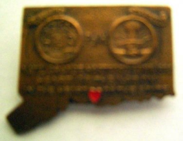 Vintage 68th Annual National Grange CONVENTION Hartford Ct 1934 Heart Metal PIN