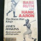 Vintage 1974 Babe RUTH & Hank AARON Home Run Kings Baseball BOOK HC DJ Illus