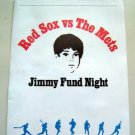 Boston RED SOX vs NY METS Baseball POSTER Sept 4 1986 JIMMY FUND Night Folded