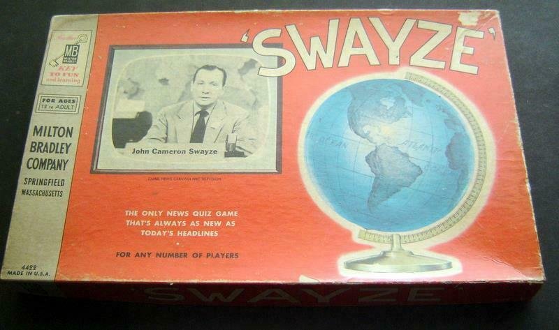 John Cameron SWAYZE Board GAME 1954 News Quiz Milton Bradley