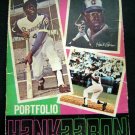 HANK AARON Braves Baseball Cardboard Folder PORTFOLIO Plymouth Inc Stats and Bio