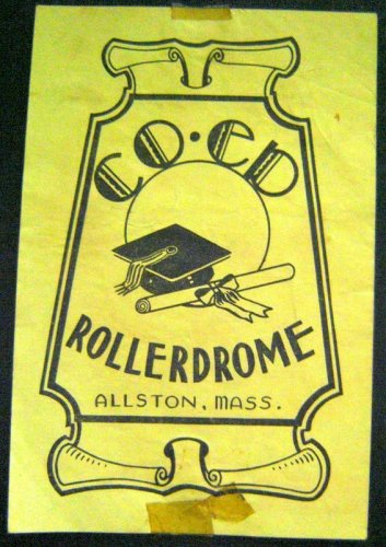 1950s CO-ED ROLLERDOME ROLLER SKATING Rink Allston, Mass, Advertising