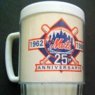 1962-1986 25th Anniversary NY METS White Plastic Cup with Handle