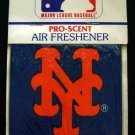 New York METS NY Logo Baseball Pro Scent AIR FRESHENER Sealed in Package 3 3/4"