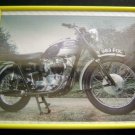 TRIUMPH MOTORCYCLE Photo in Yellow Frame 983 FGC 8 1/2" x 10 1/2"