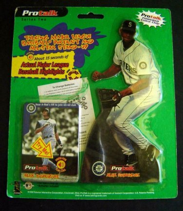 1999 Pro Talk Talking Baseball Card & 6" Stand Up Figure Alex RODRIGUEZ Sealed