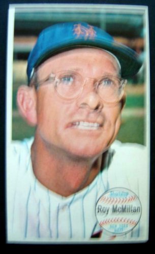 1964 Topps Giants Baseball CARD Roy MCMILLAN # 8 New York Mets 3" x 5 1/4"