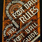 1935 Official NCAA Football Guide Book with Rules Spaldings Athletic Library Ads
