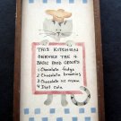 This Kitchen Serves the 4 Basic Food Groups Cat Humorous Sign Plaque 4" by 7"